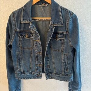 Free People Blue Denim Jean Jacket